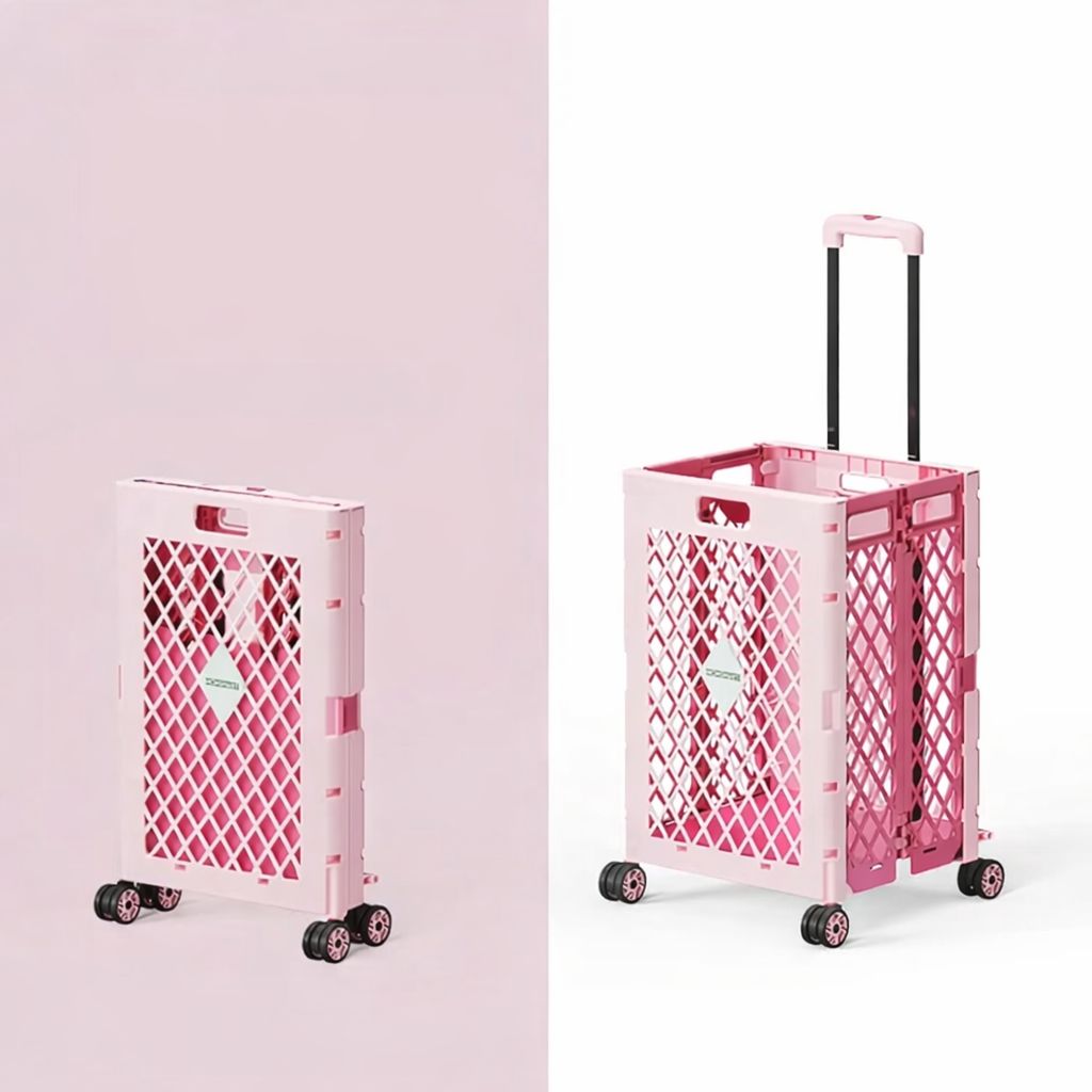 Foldable Shopping Trolley Cart With Wheels