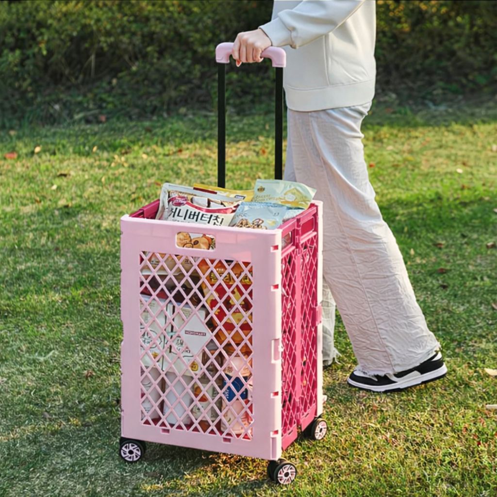 Foldable Shopping Trolley Cart With Wheels